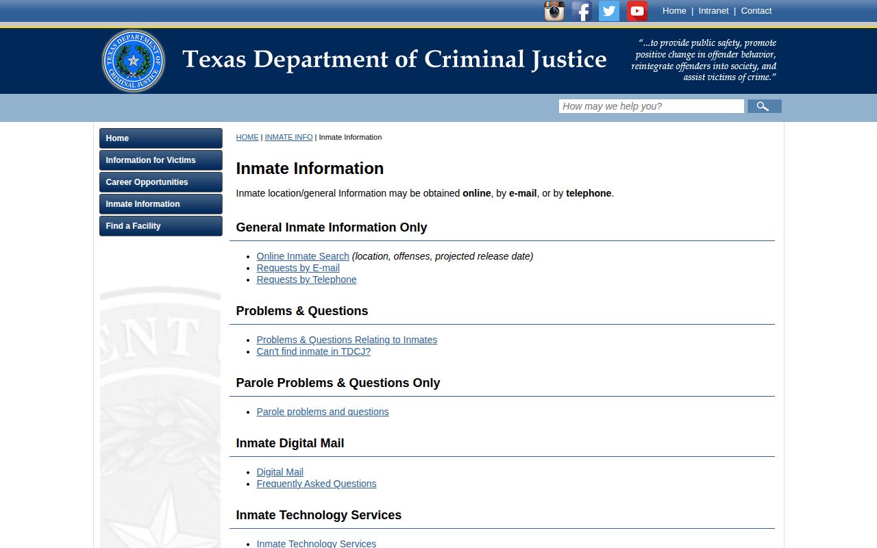 TDCJ projected release date search for Guadalupe County cases
